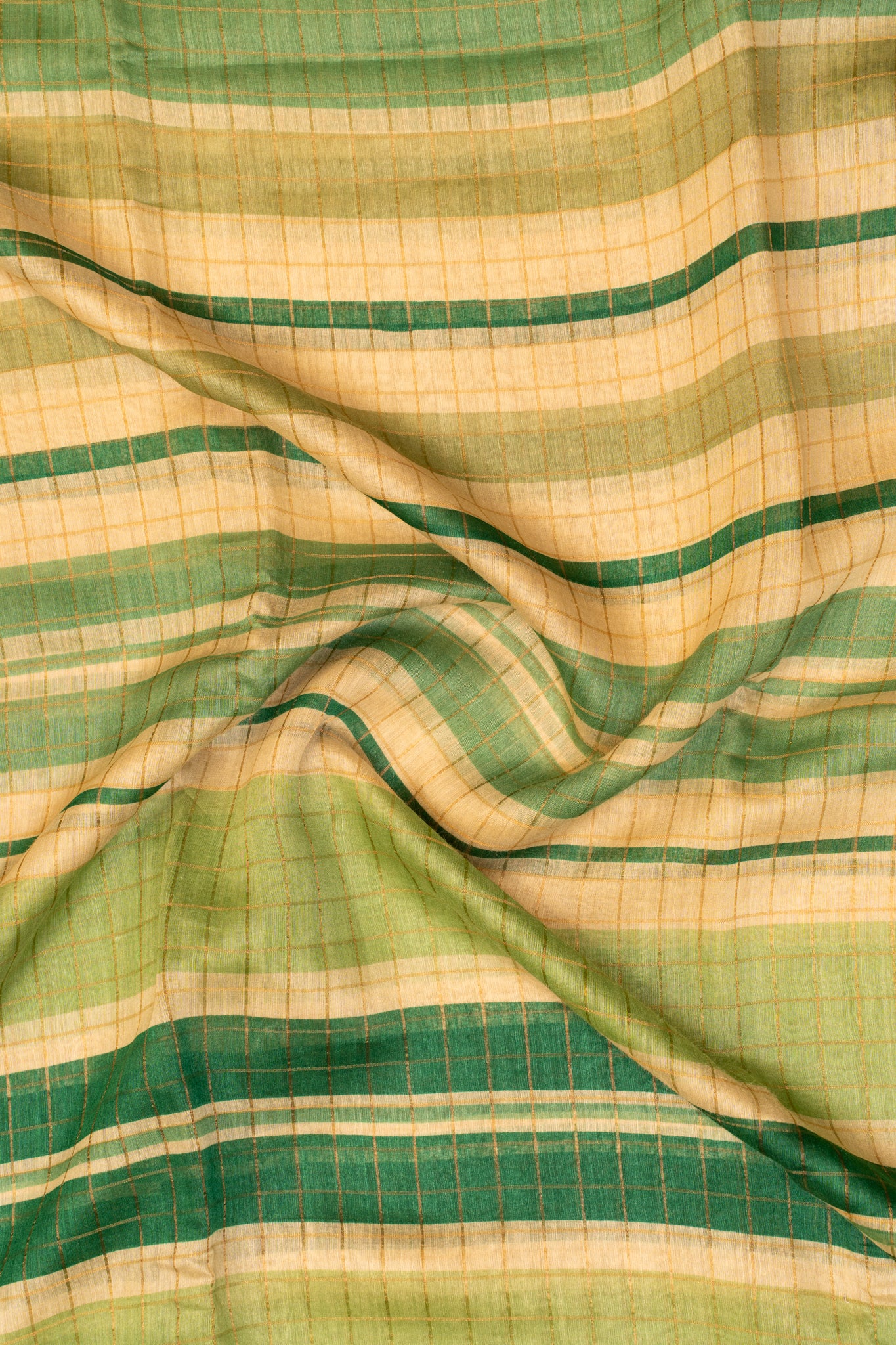 Green Kantha Work Embroidered Pure Tussar Saree