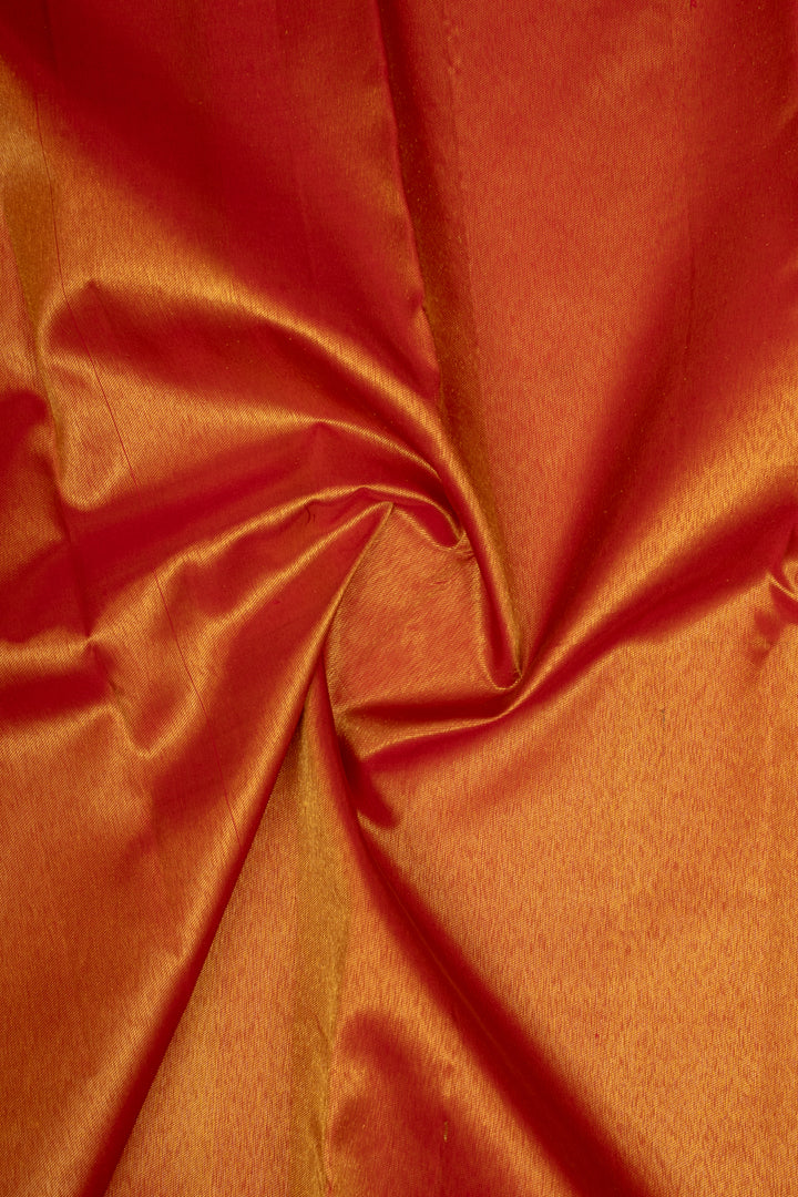 Red Temple Brocade Pure Kanchipuram Silk Saree
