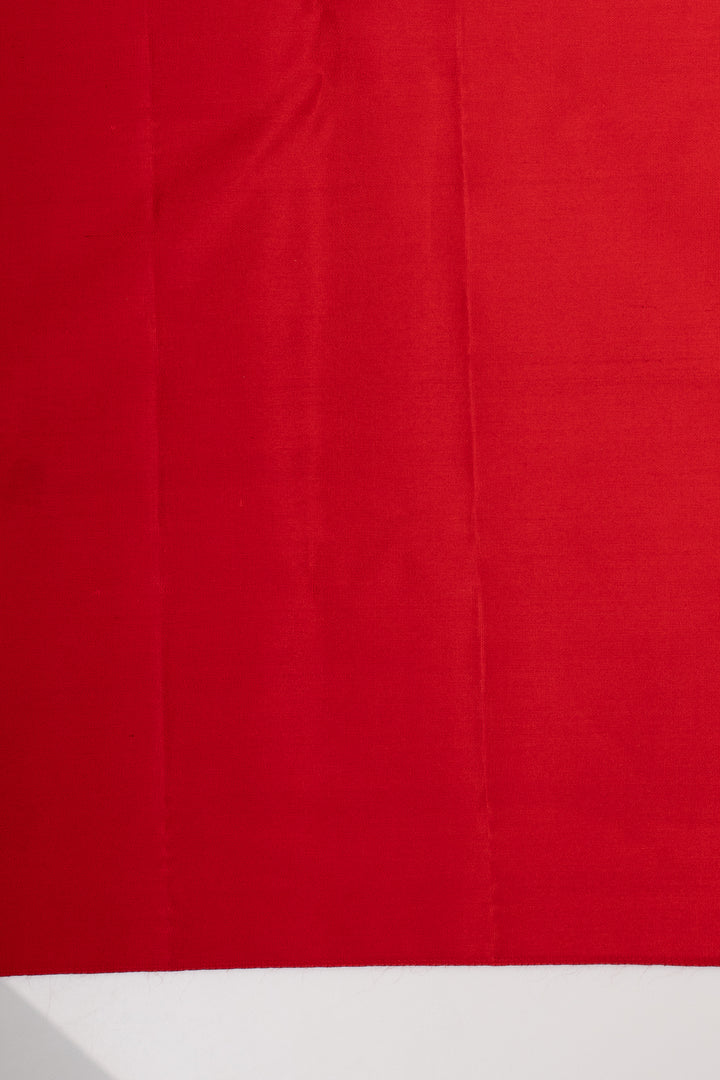 Red Temple Brocade Pure Kanchipuram Silk Saree