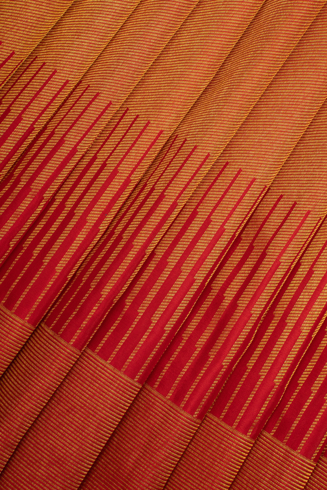 Red Temple Brocade Pure Kanchipuram Silk Saree