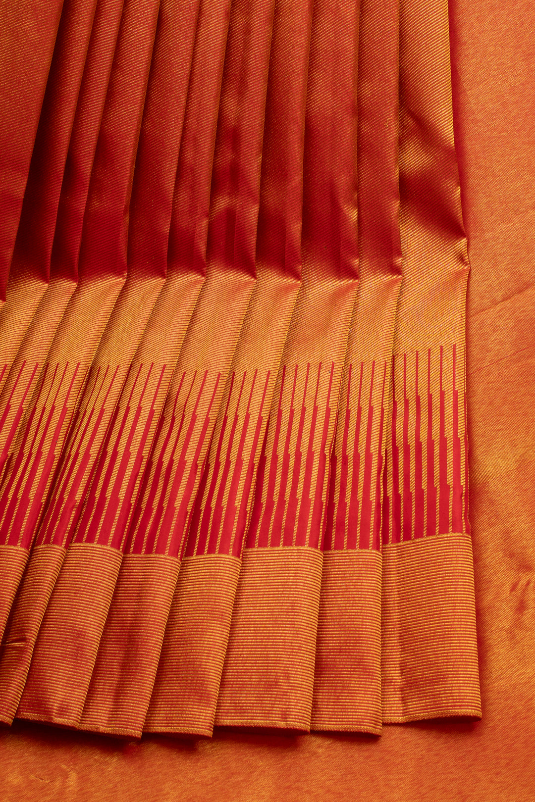 Red Temple Brocade Pure Kanchipuram Silk Saree