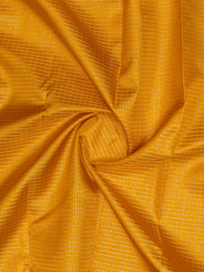 Yellow zari brocade pure Kanchipuram silk saree