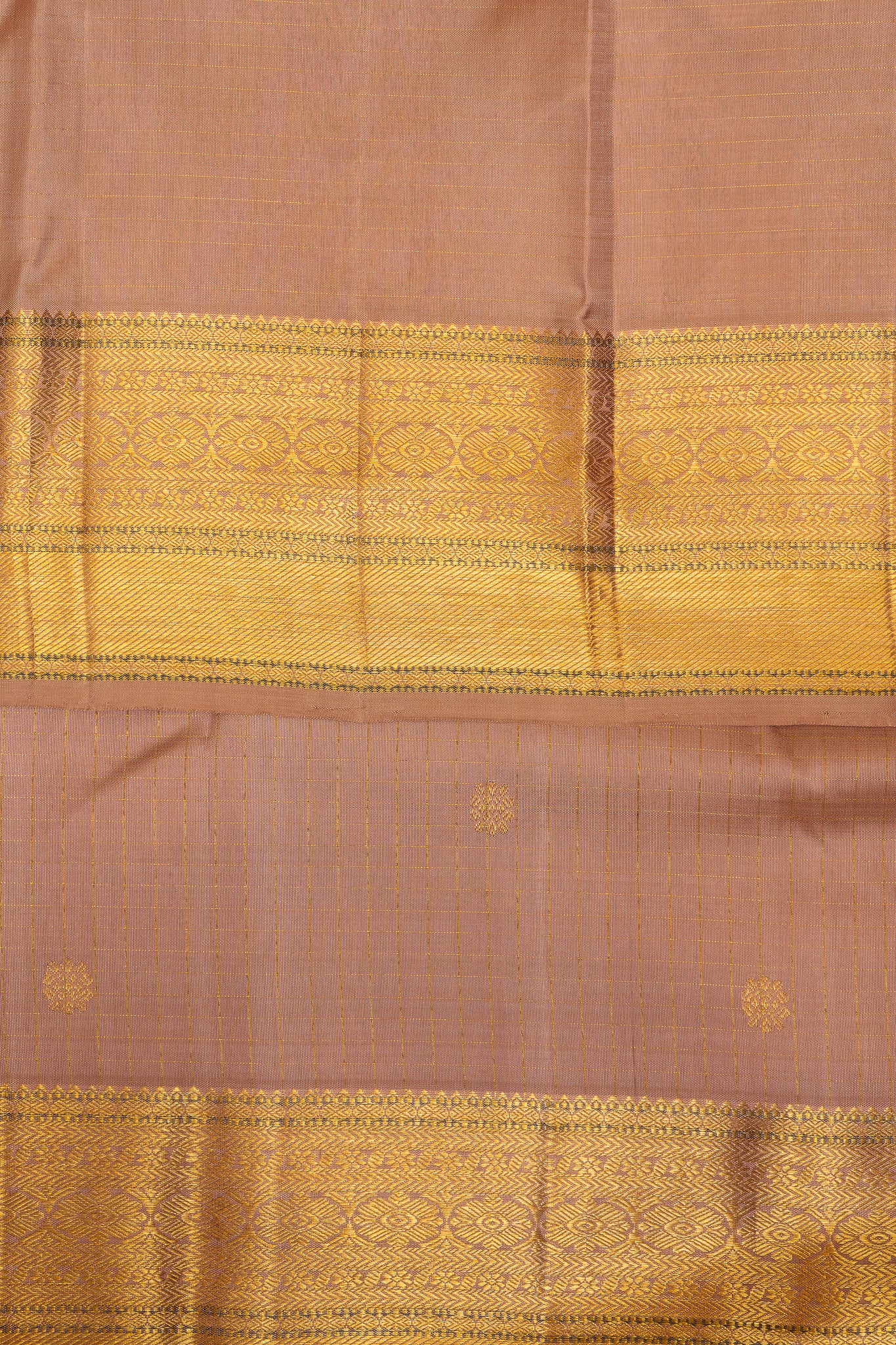 Rose Gold kanjivaram saree for bride