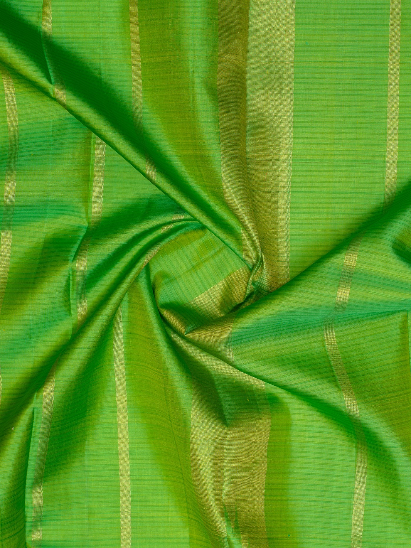 Black and green stripes pure Kanchipuram&nbsp;silk saree