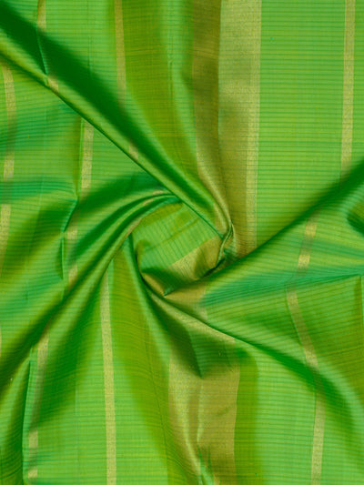 Black and green stripes pure Kanchipuram&nbsp;silk saree