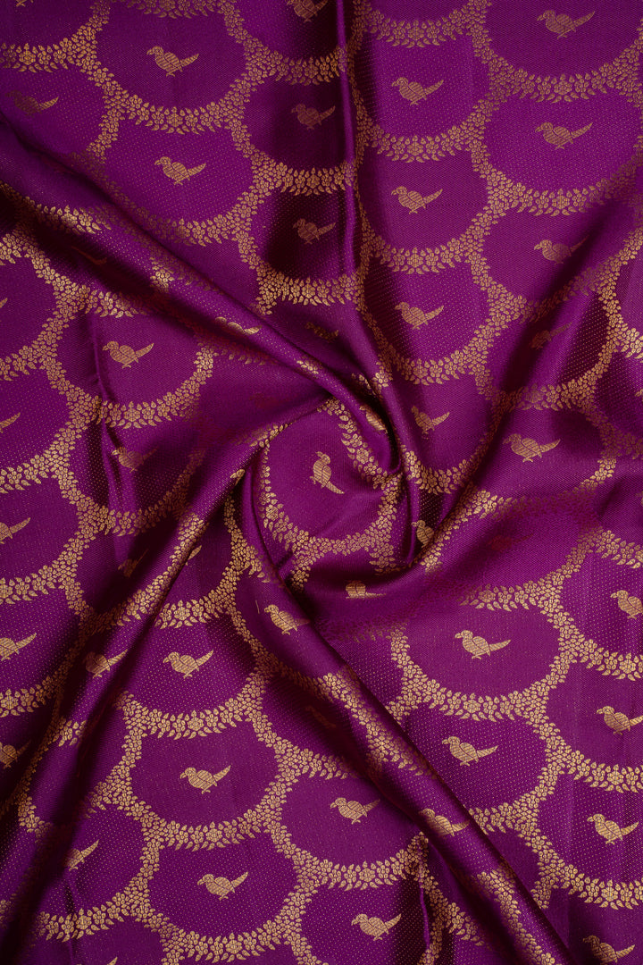 Purple Brocade Pure Kanchipuram Silk Saree