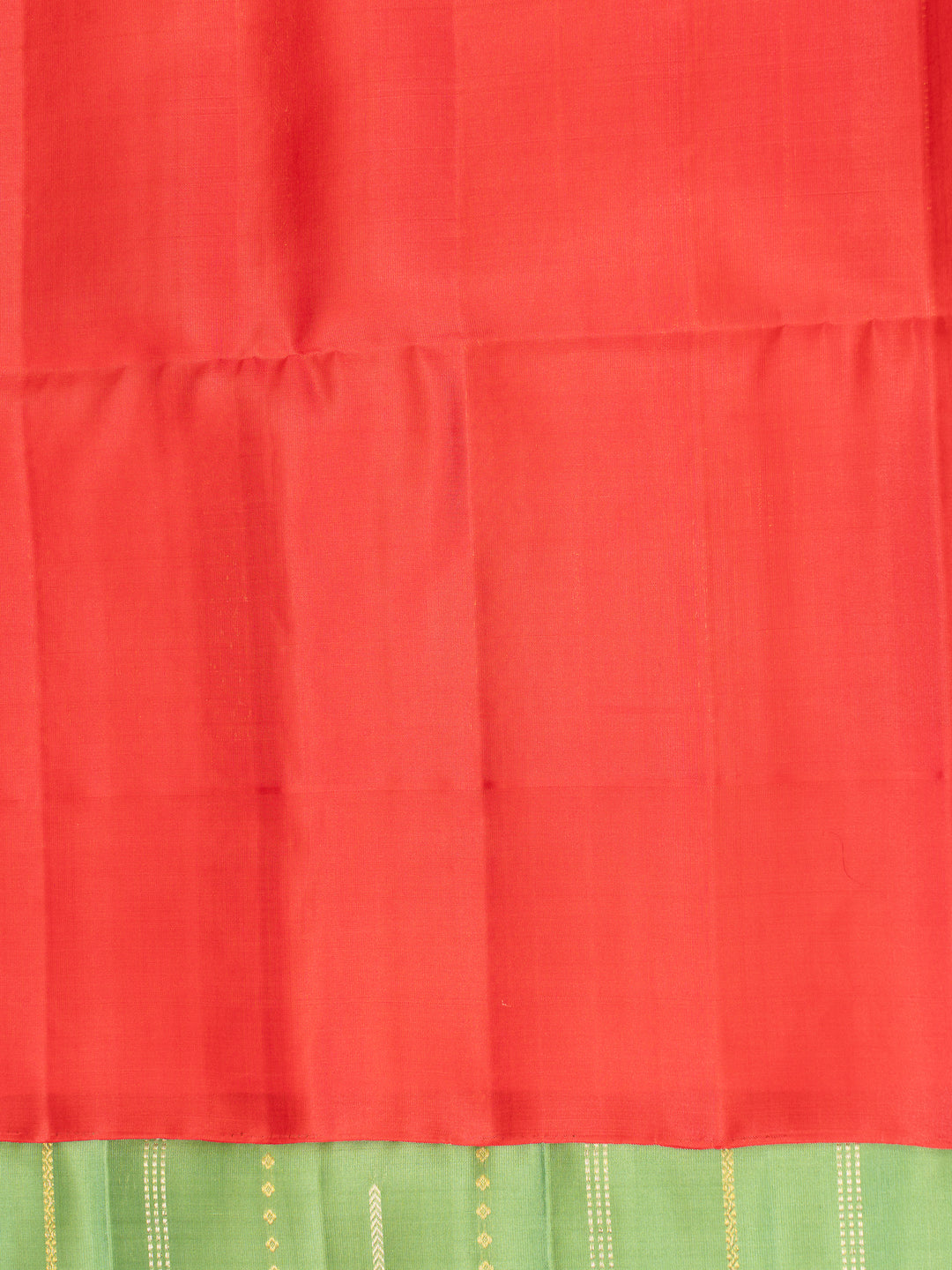 Apple Green and Peach Stripes Soft Silk Saree | Clio Silks