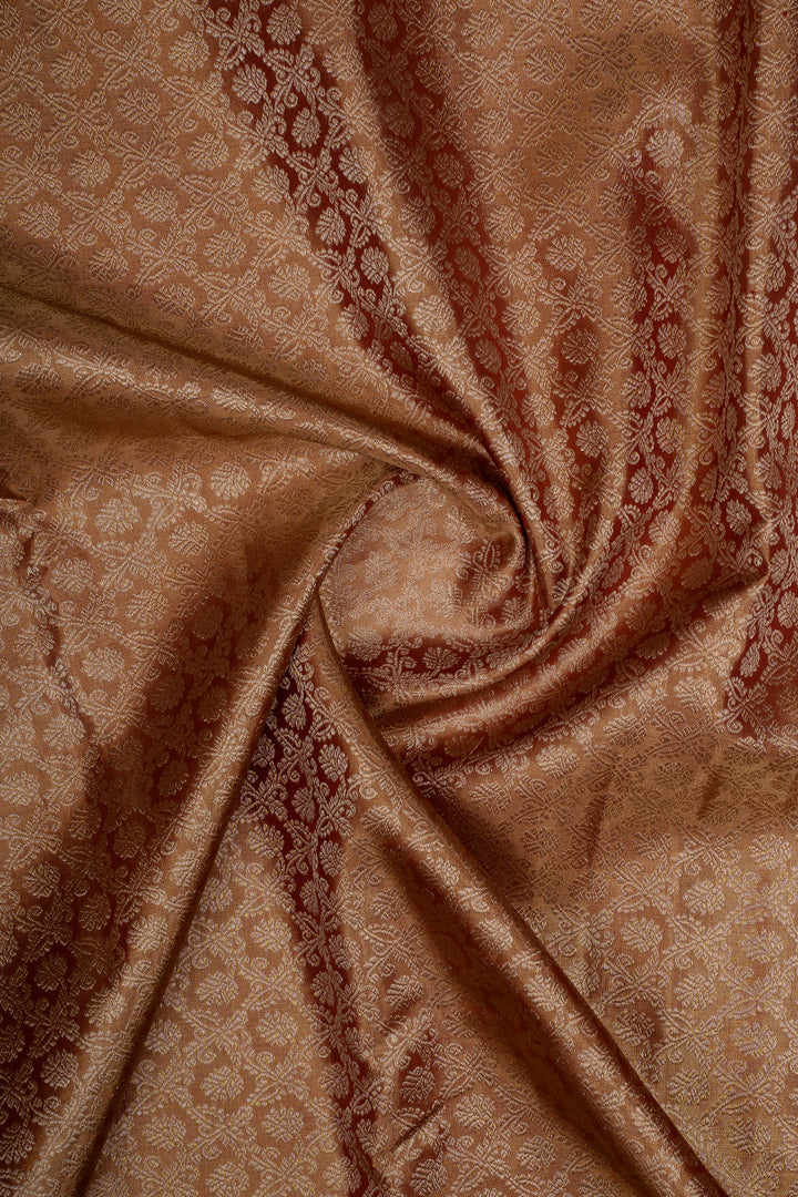 Maroon Brocade Pure Kanchipuram Silk Saree