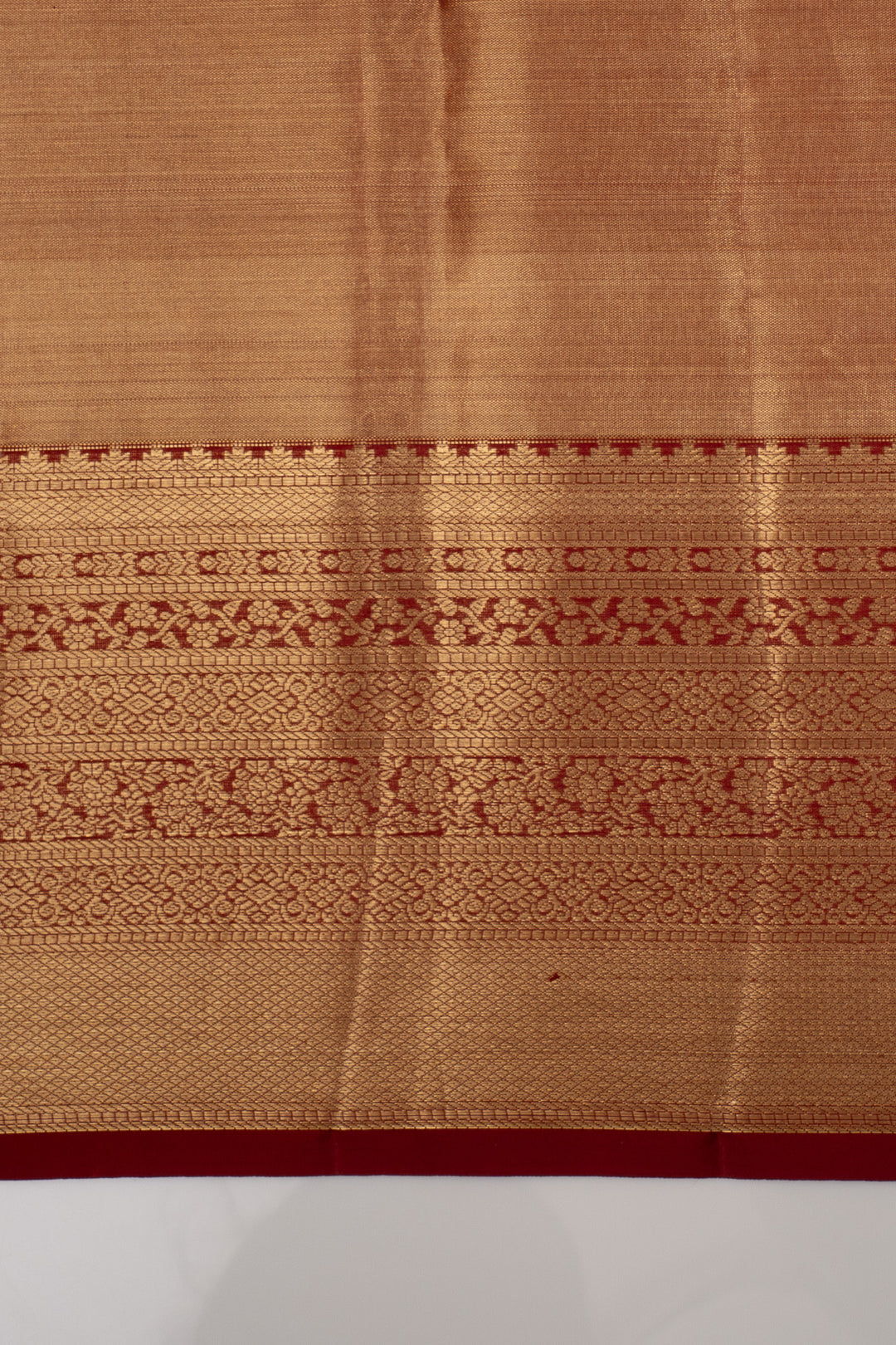 Maroon Brocade Pure Kanchipuram Silk Saree