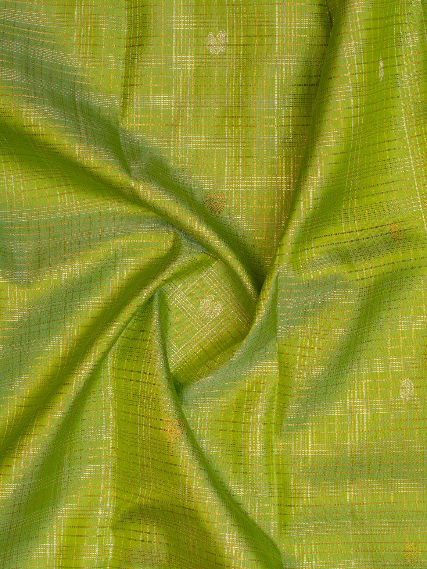 Pastel green and peach rettai pettu pure zari Kanchipuram &nbsp;silk saree