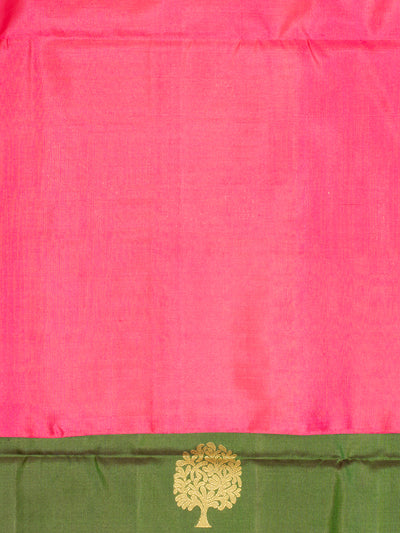 Bottle Green and Magenta Soft Silk Saree | Clio Silks