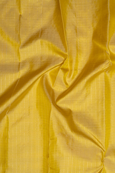 Yellow Zari Checks Pure Kanchipuram Silk Saree - Clio Silks