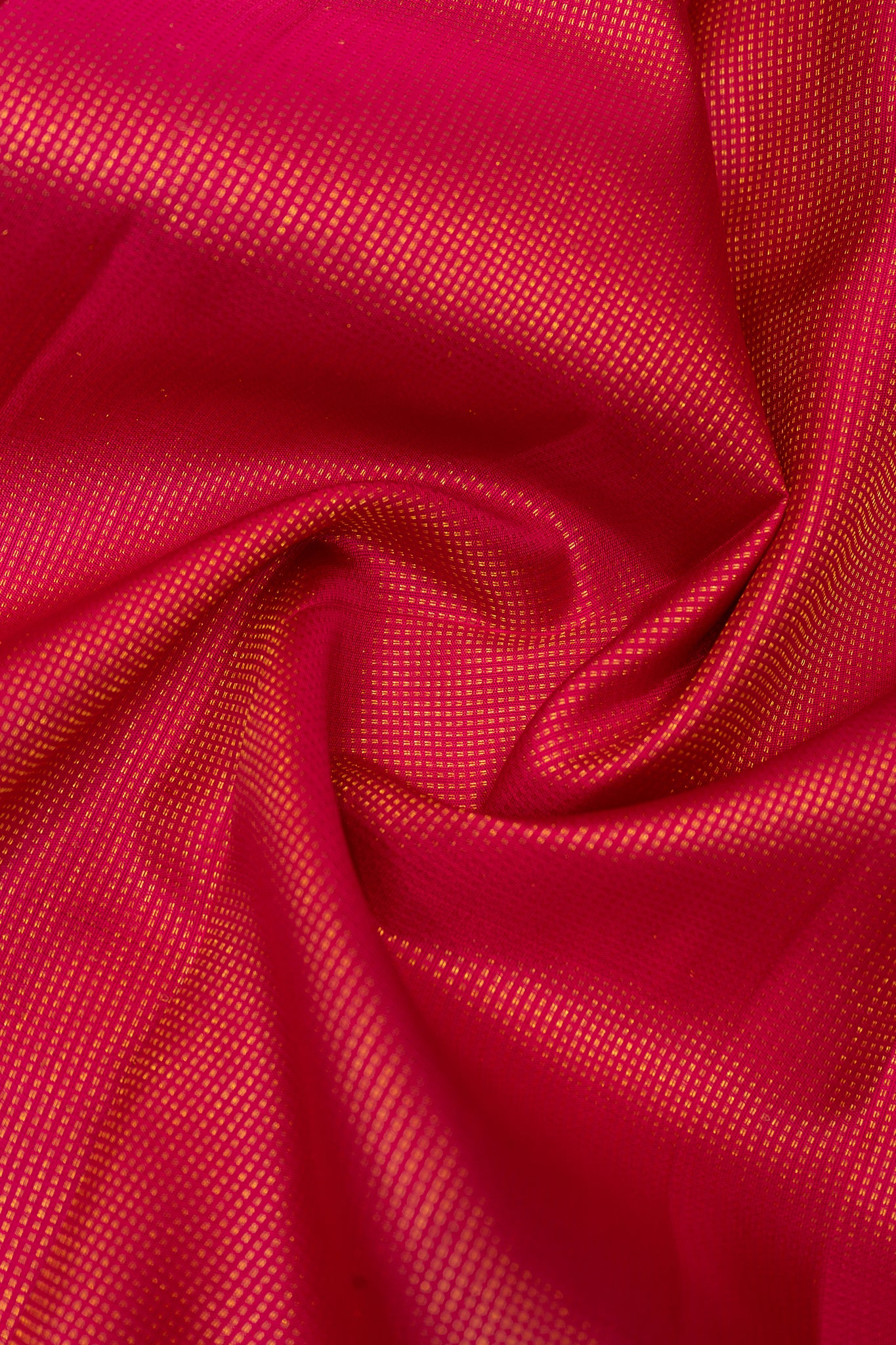 Cerise Pink and Purple Muthu Zari Self Pure Kanchipuram Silk saree - Clio Silks