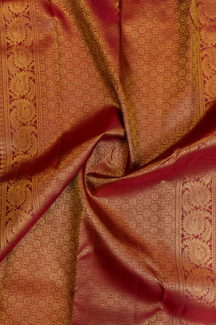 Bottle green Varisaipettu traditional pure Kanchipuram silk saree
