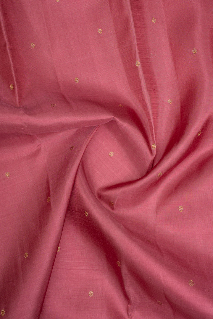 Baby Pink Turning Border Pure Kanchipuram Silk Saree