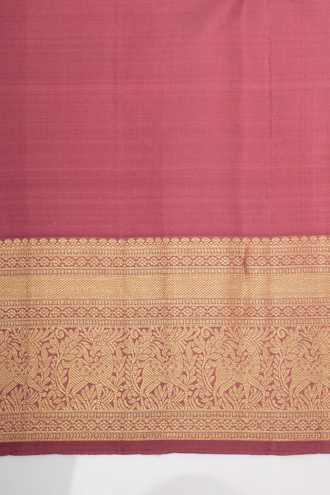 Baby Pink Turning Border Pure Kanchipuram Silk Saree