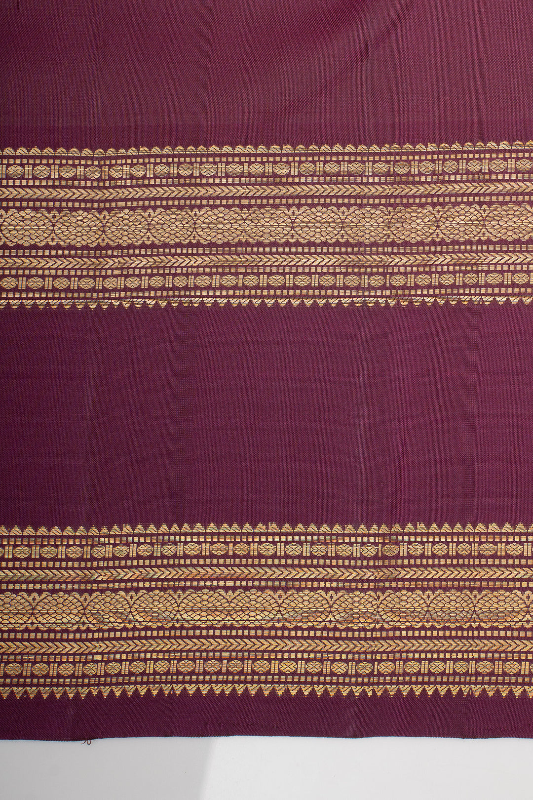 Rust Orange and Jamun Pure Kanchipuram Silk Saree