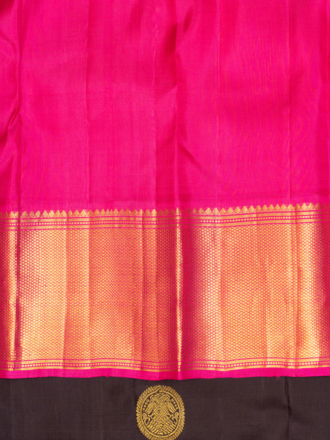 Purple and pink iruthalaipakshi pure Kanchipuram silk saree