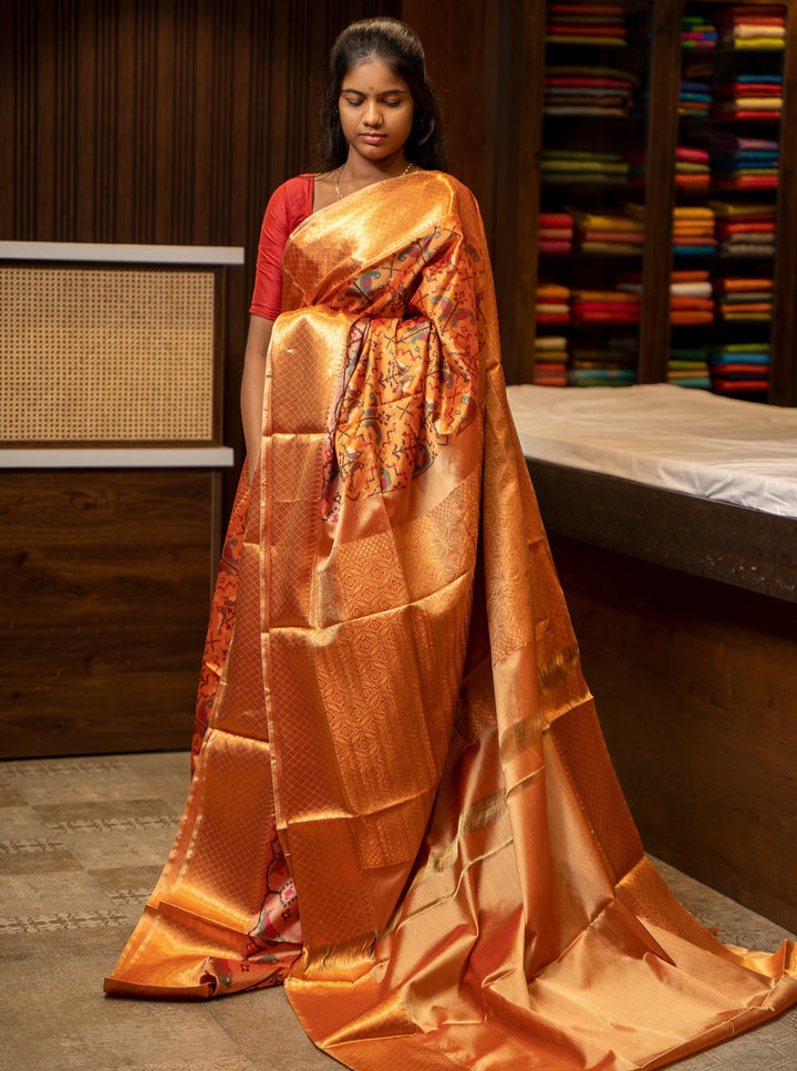Mustard Patola Printed Designer Silk Saree - Clio Silks