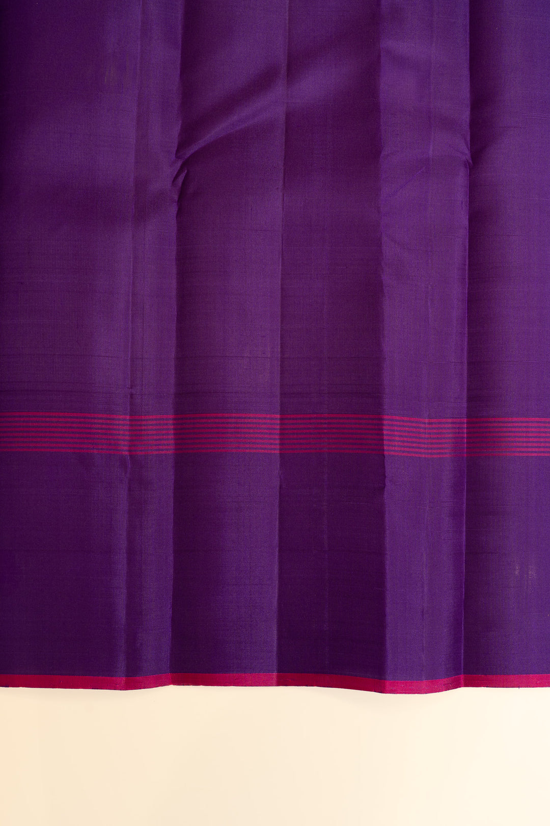 Anandha blue and purple without zari checks pure Kanchipuram silk saree