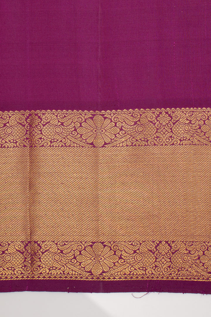 Purple traditional pure kanchipuram silk saree