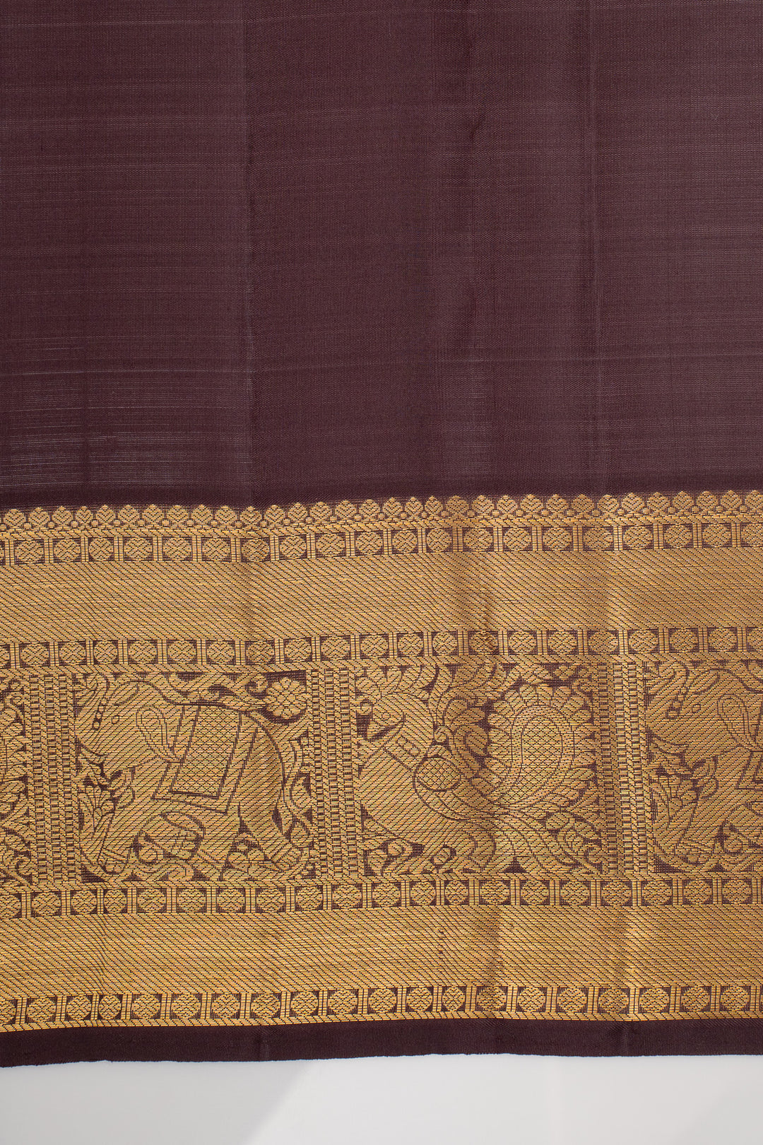 Royal Purple Stripes Brocade Pure Kanchipuram Silk Saree