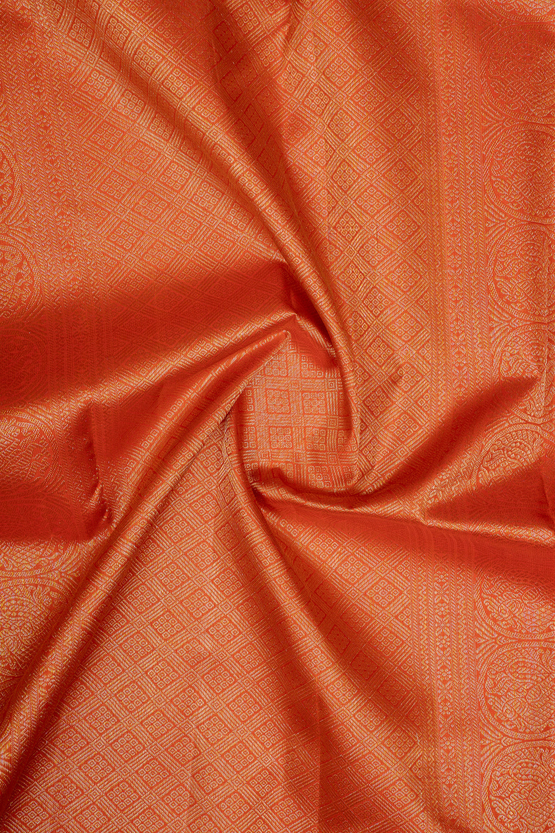 Misty Rose and Orange Vairaoosi Pure Kanchipuram Silk Saree