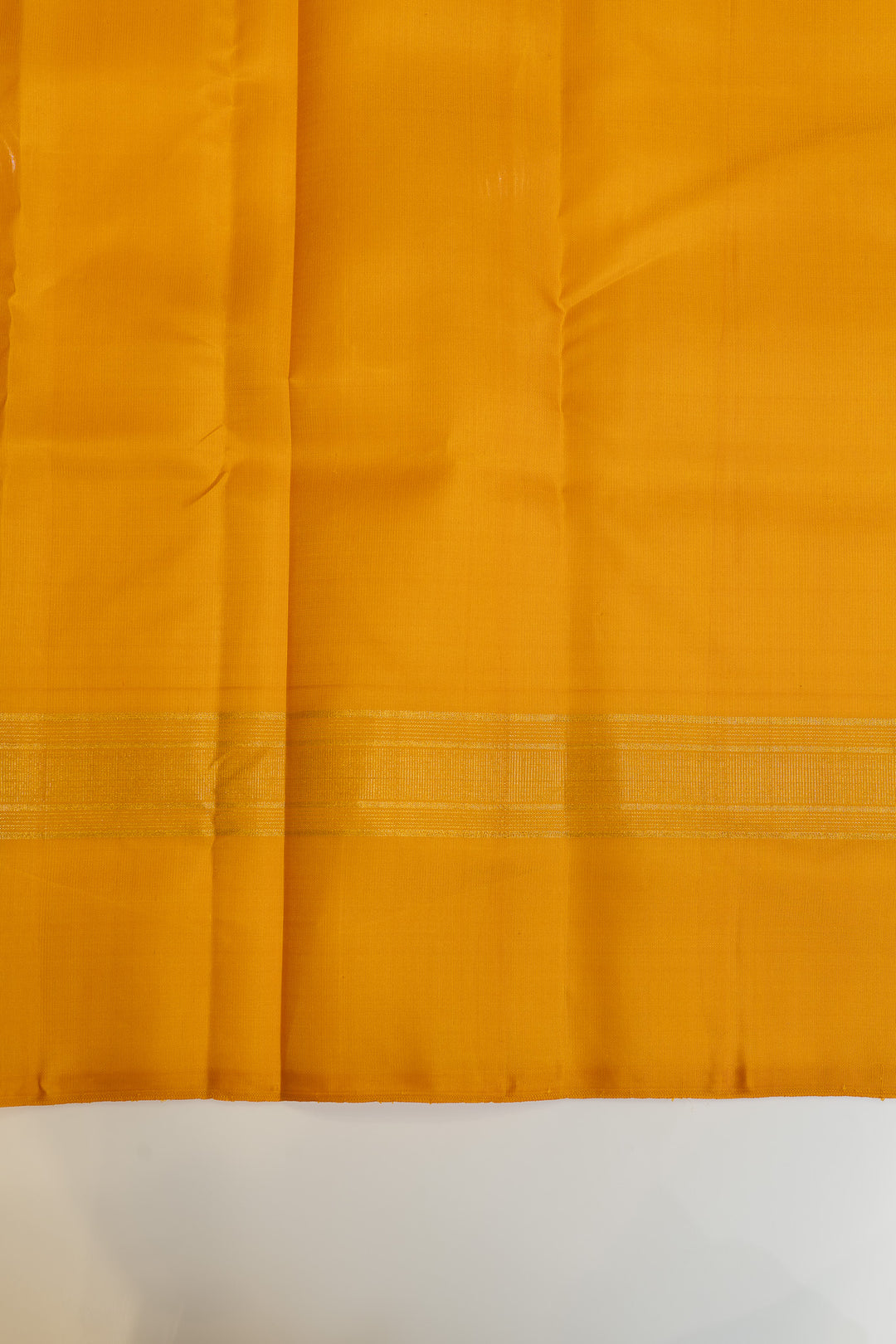 Black and mustard checks temple border pure Kanchipuram silk saree