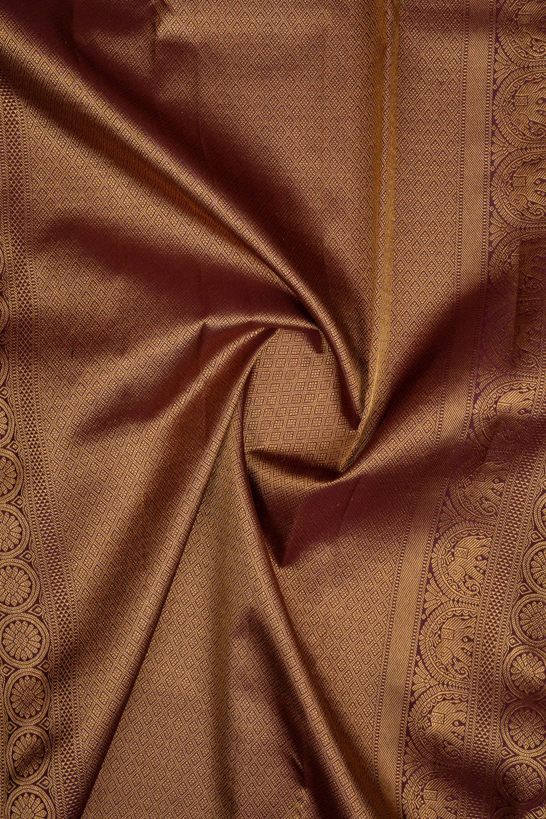 Greyish Lilac Varisaipettu Pure Kanchipuram Silk Saree