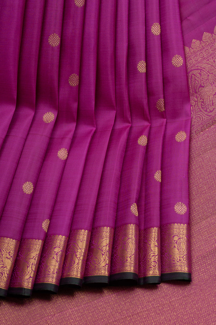 Purple Traditional Pure Kanchipuram Silk Saree