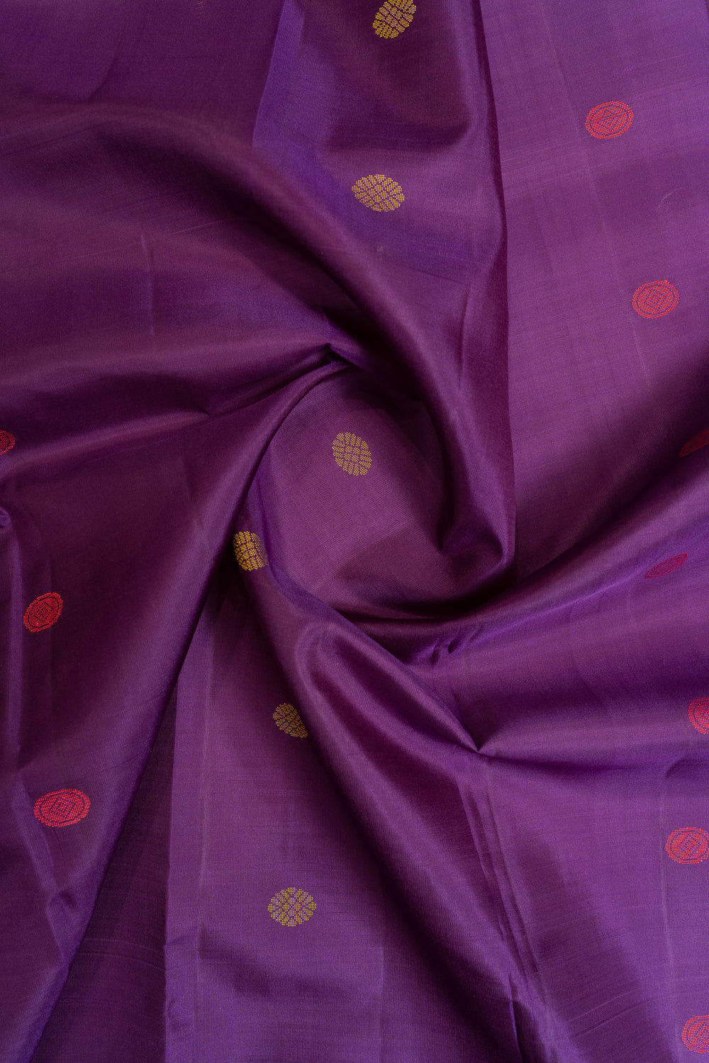 Purple thread motifs pure Kanchipuram silk saree