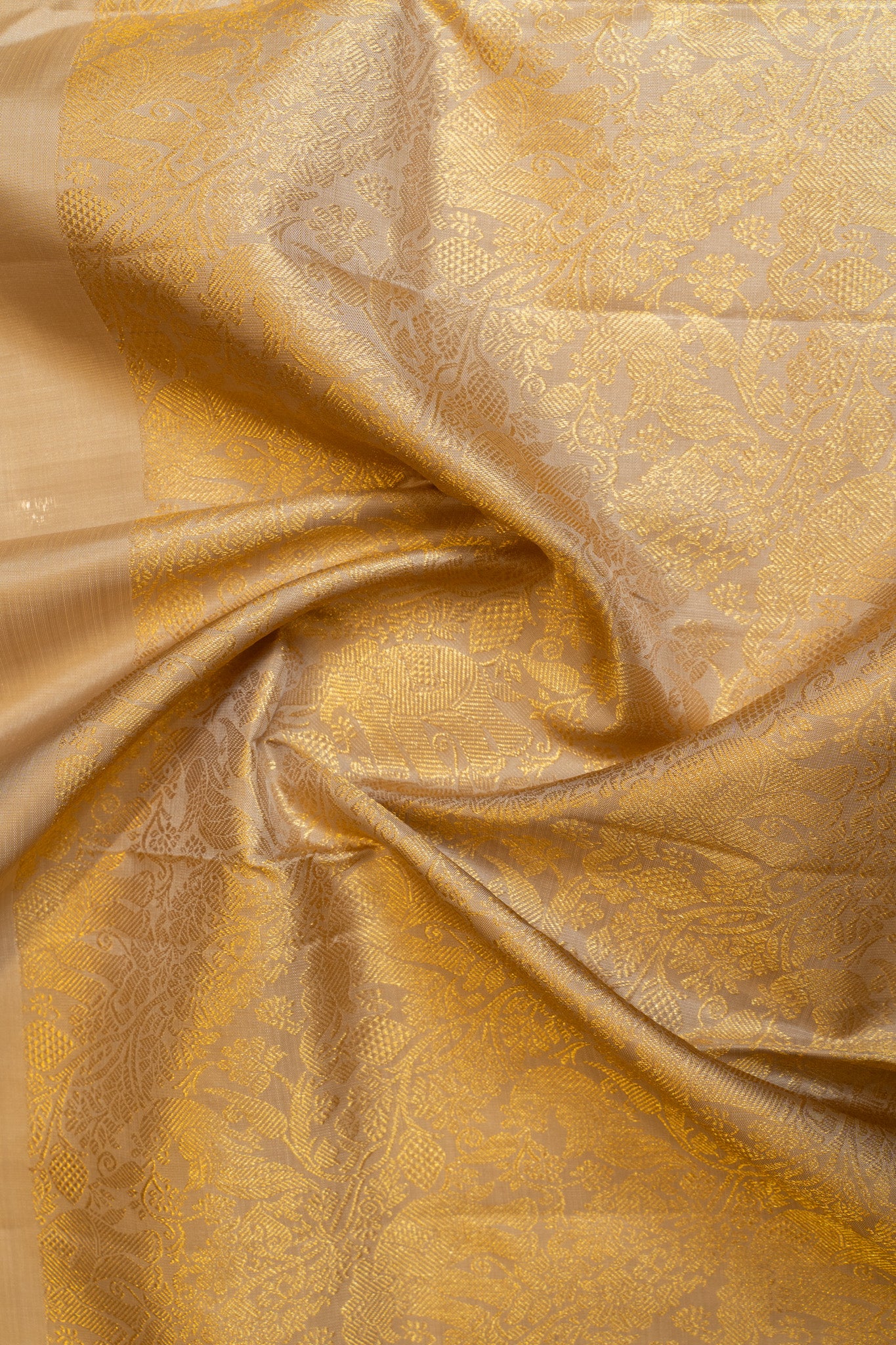 Mauve gold vanasingaram brocade pure Kanchipuram silk saree