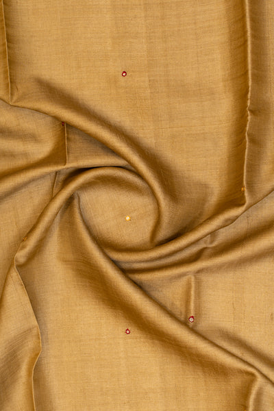 Beige Kantha designer pallu pure Tussar silk saree