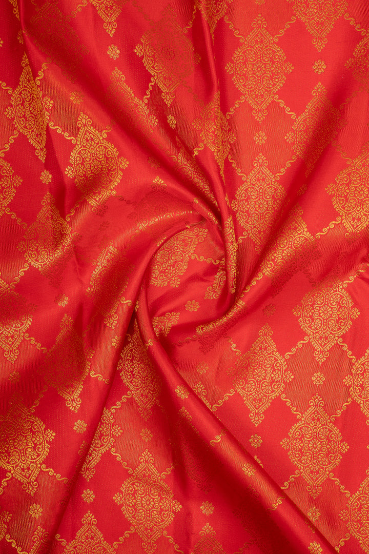 Red Rangkat Brocade Pure Kanchipuram Silk Saree