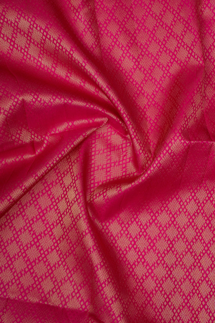 Peacock Blue Checks Pure Soft Silk Saree