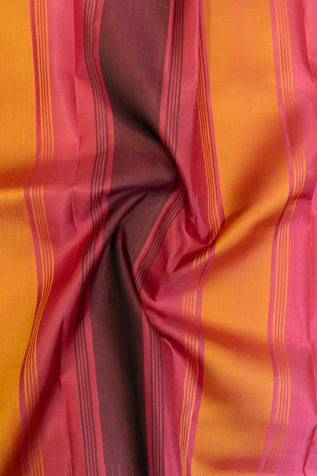 Off white and lotus pink checks pure Kanchipuram silk saree