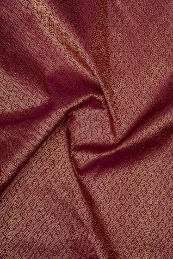 Beige Checks Pure Soft Silk Saree