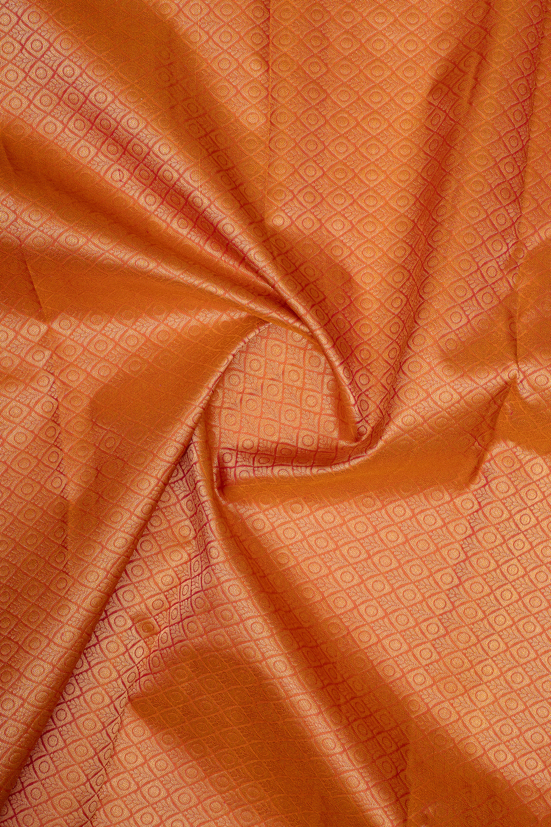 Rust Orange Traditional Pure Kanchipuram Silk Saree