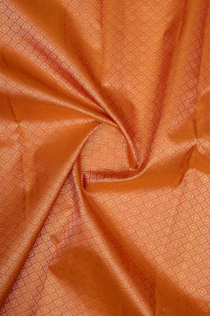 Rust Orange Traditional Pure Kanchipuram Silk Saree