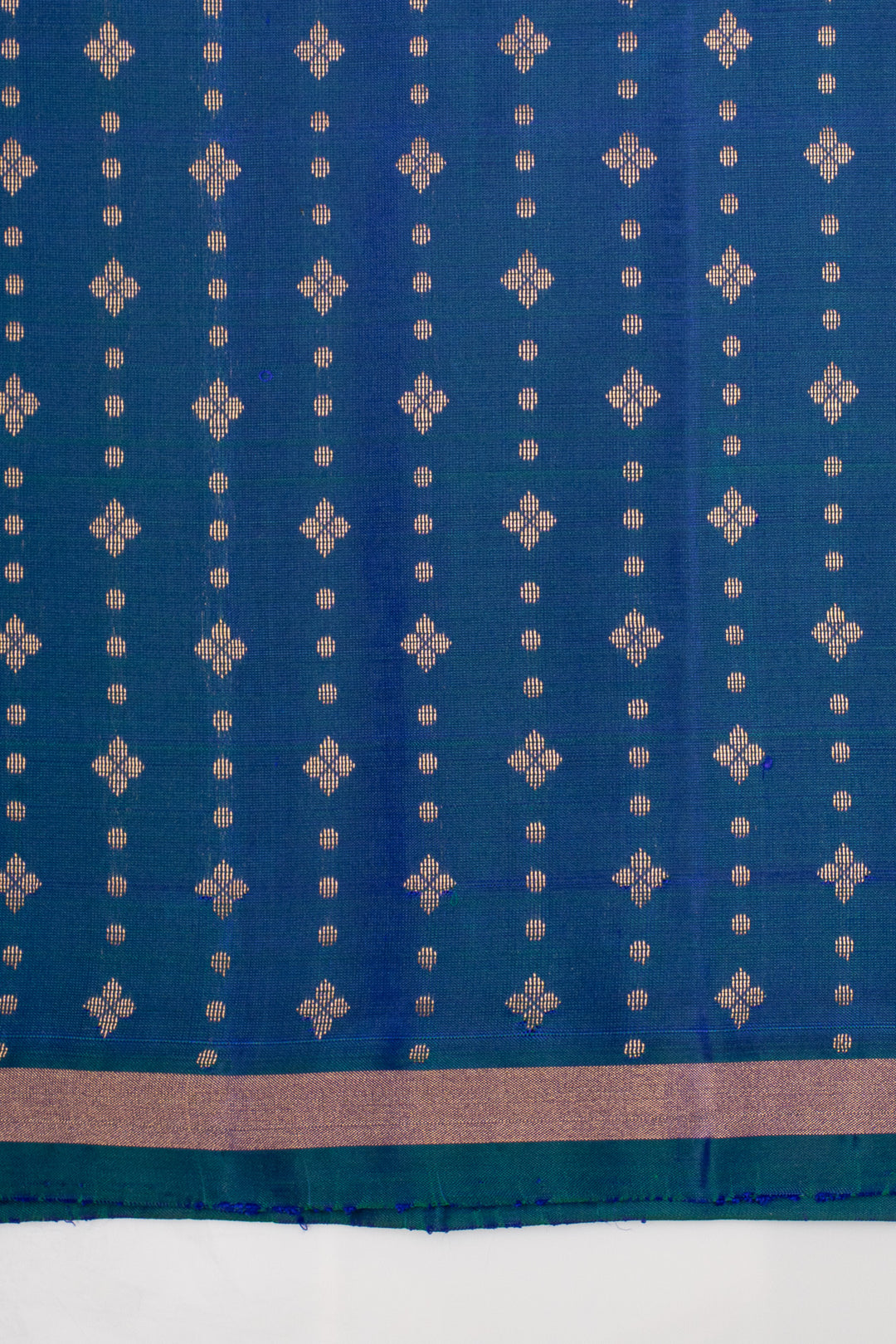 Peacock Blue Traditional Pure Soft Silk Saree