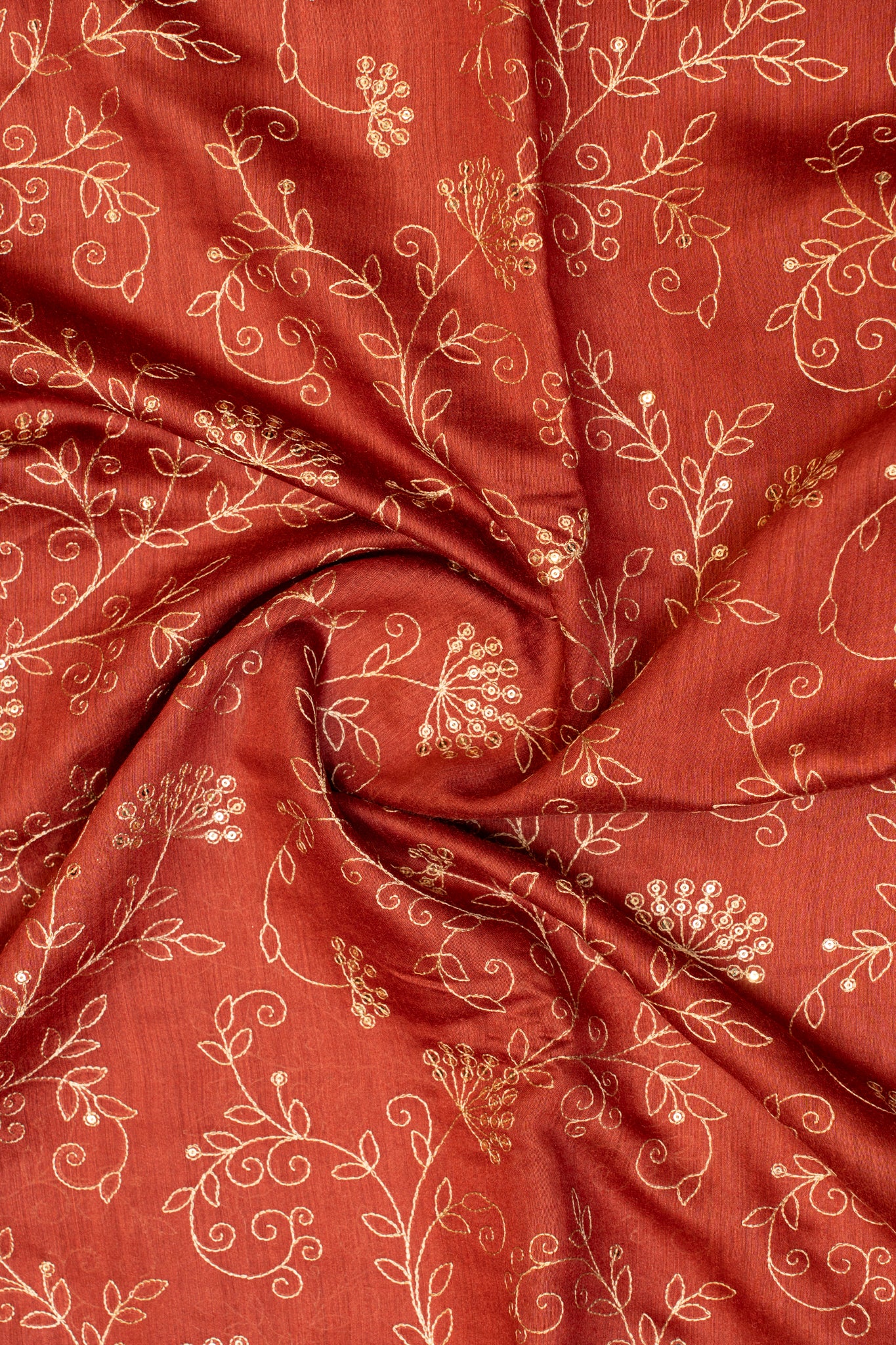 Maroon embroidered pure Tussar silk saree