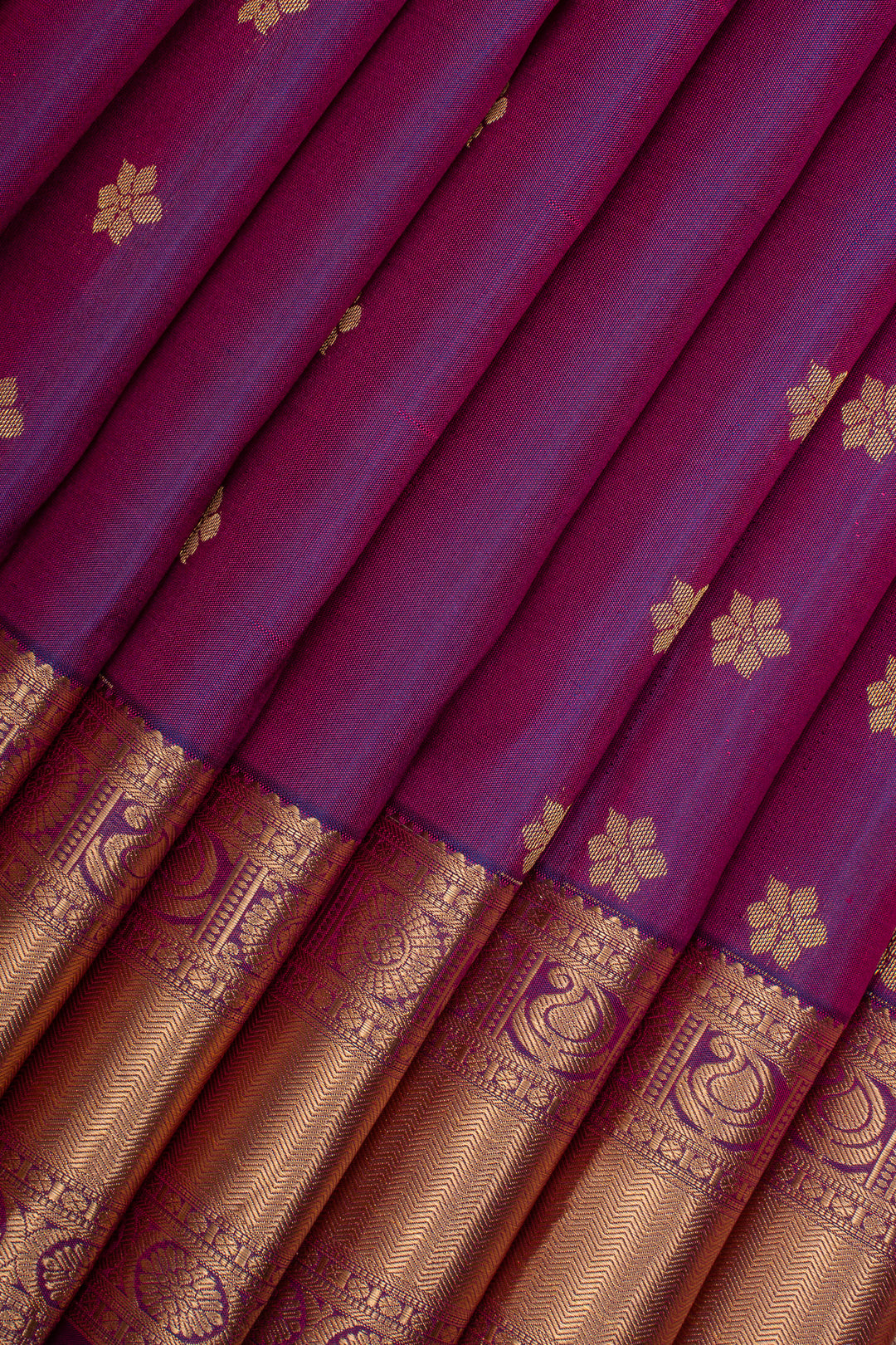 Purple Traditional Pure Kanchipuram Silk Saree