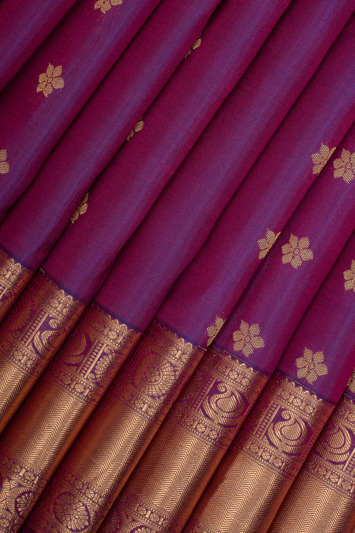 Purple Traditional Pure Kanchipuram Silk Saree