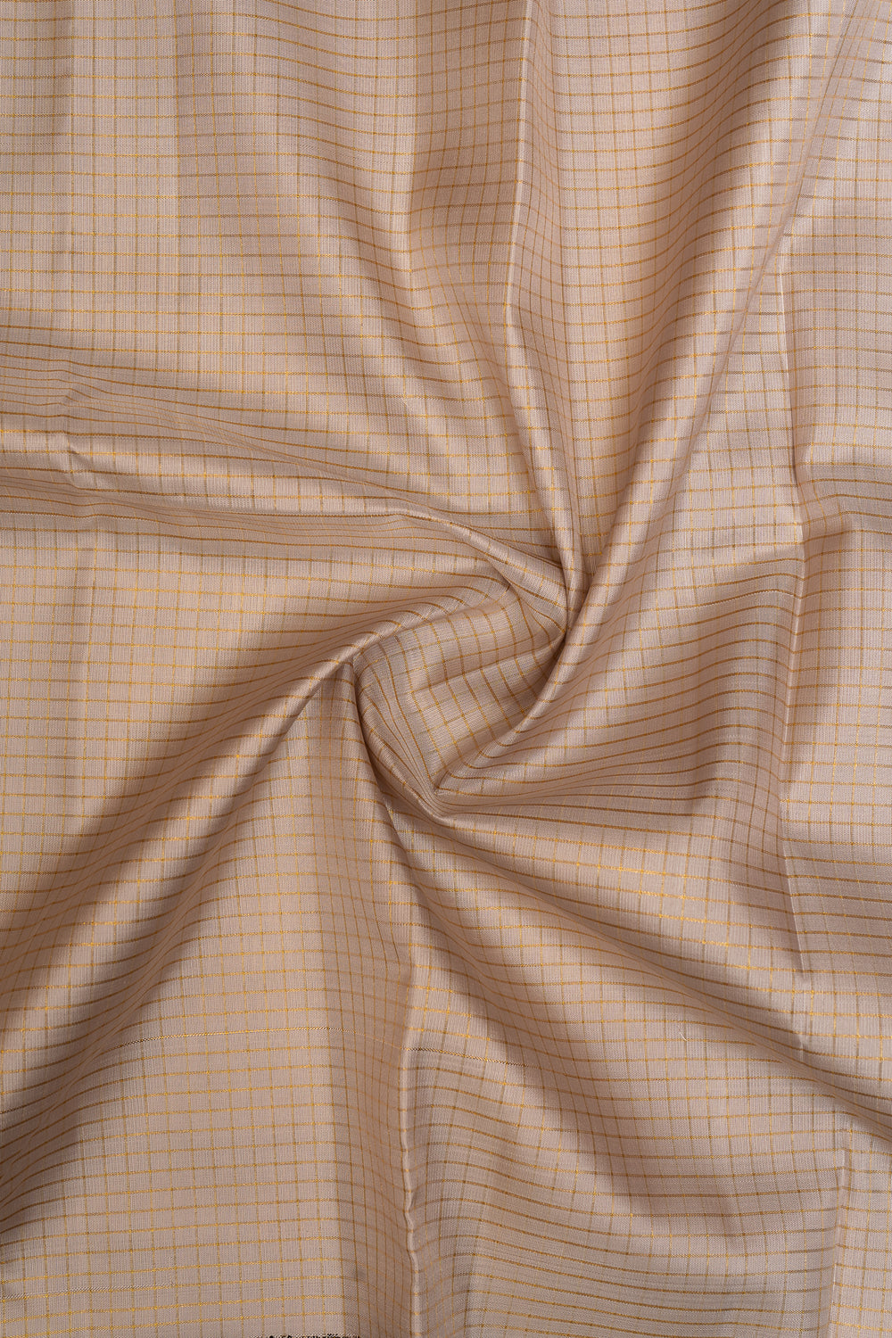 Pearl River Grey  Pure Zari Checks Kanchipuram Silk Saree - Clio Silks