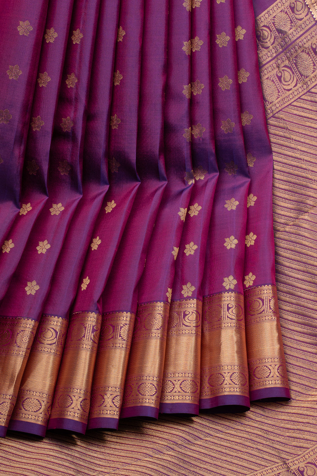 Purple Traditional Pure Kanchipuram Silk Saree