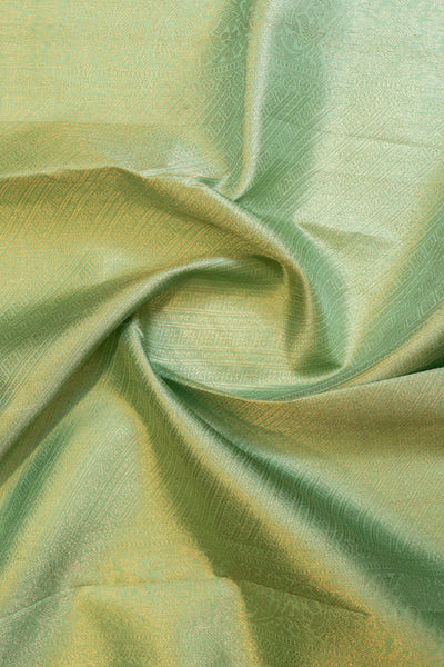 Turquoise green pastel pure Kanchipuram Silk saree