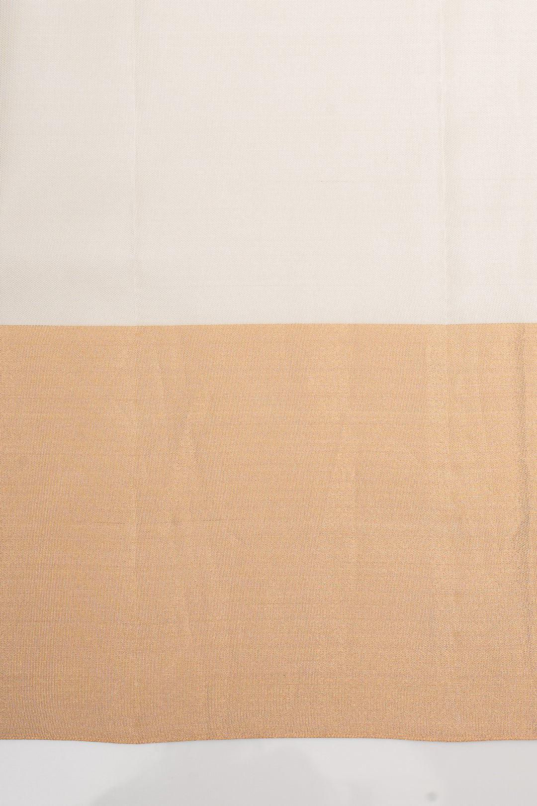 Off-White Handpainted Pure Kanchipuram Silk Saree