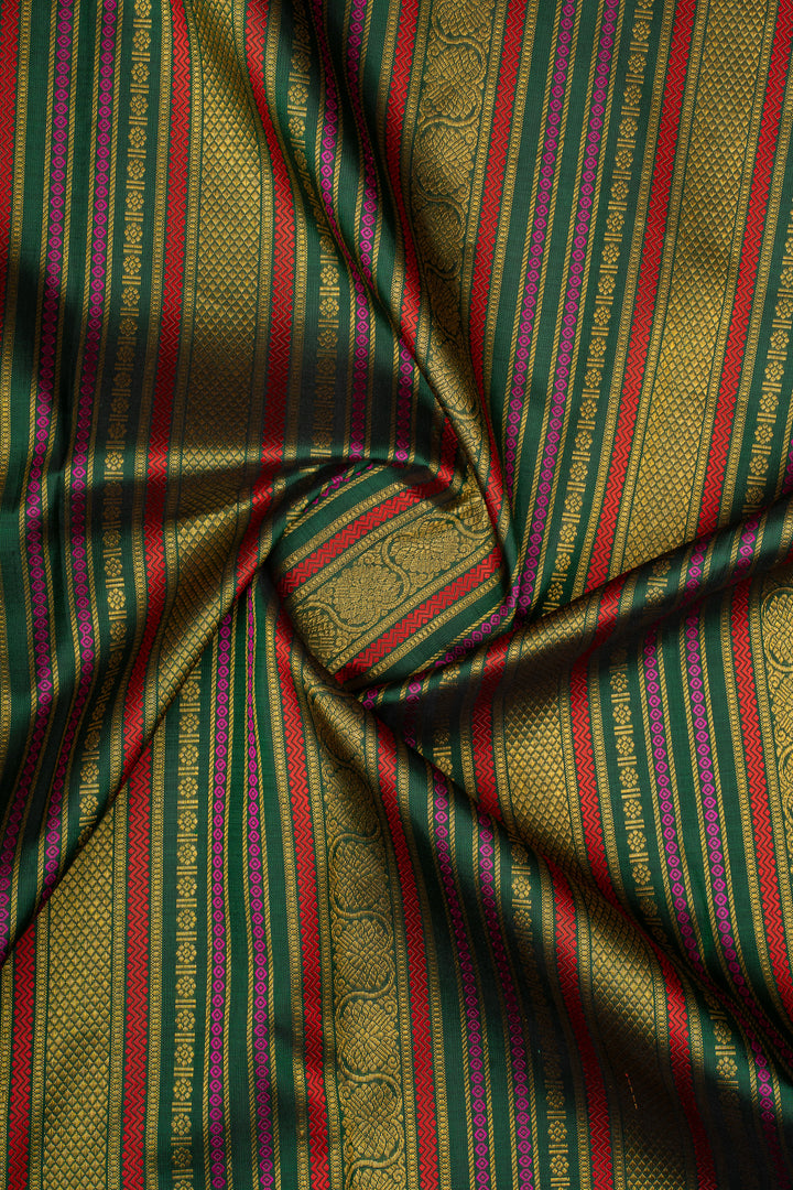 Pink Handpainted Pure Kanchipuram Silk Saree