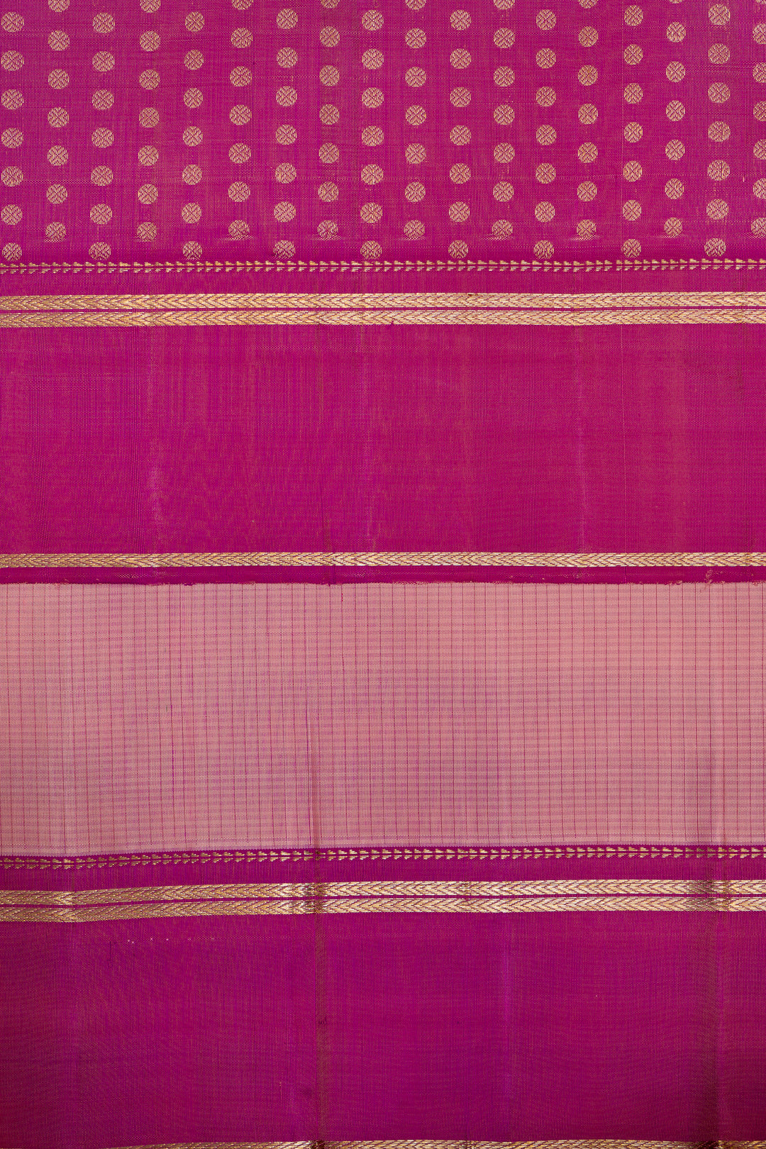 Baby Pink Pure Zari Checks Kanchipuram Silk Saree - Clio Silks