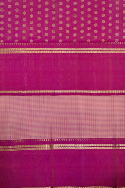 Baby Pink Pure Zari Checks Kanchipuram Silk Saree - Clio Silks